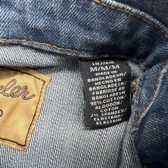 Wrangler Retro Alabama Crimson Tide Trucker Western Denim Jacket Womens Medium - Picture 9 of 9